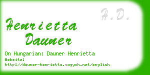 henrietta dauner business card